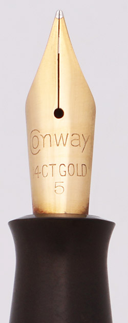 Conway Stewart 76 Fountain Pen (1950s) - Black w GT, Lever Filler